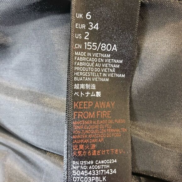 Topshop black double breasted over coat pea coat size 2 - Picture 15 of 16